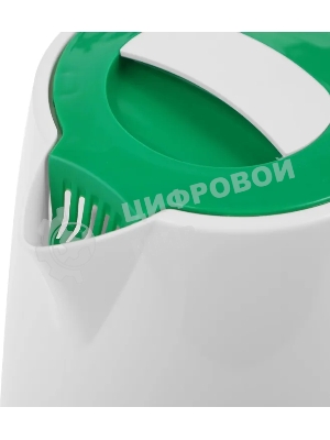 Чайник электрический Великие Реки Томь-1 белый/зеленый