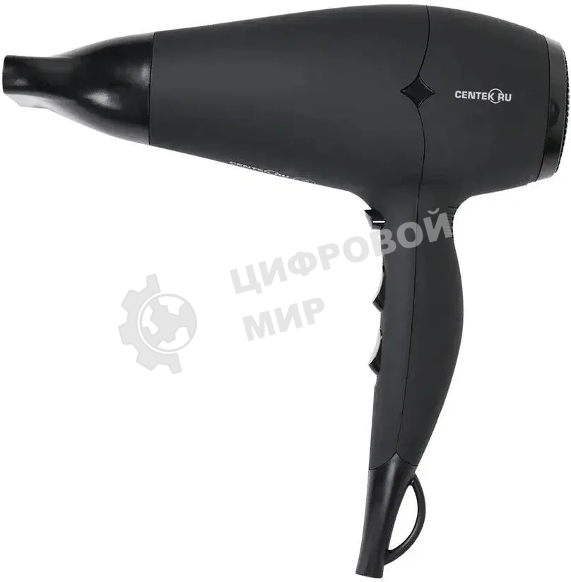 Фен Centek CT-2216 черный, 2000 Вт, ионизация