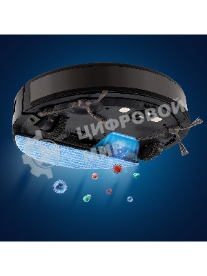Робот-пылесос Coolfort CF-3200 черный, 2600 мAч Li-Ion, уборка сухая/влажная, пылесборник контейнер 0.3 л