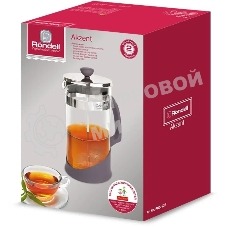 Френч-пресс Rondell Akzent RDS-937, 0.6 л, стальной