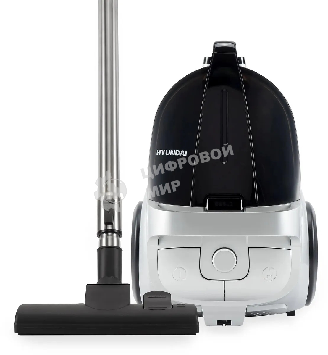 Пылесос Hyundai HYV-C2650 черный/серебристый, 380/2200 Вт, уборка сухая, пылесборник контейнер 3.5 л