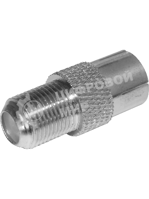 Переход гнездо F-гнездо TV. Коаксиальный переходник F на TV гнездо, никелированный сплав меди