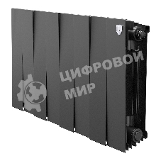 Радиатор биметаллический Royal Thermo PianoForte 300 черный - 8 секц.