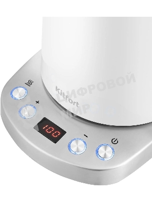 Чайник электрический Kitfort КТ-660-1 1.7л. 2200Вт белый (корпус: пластик)