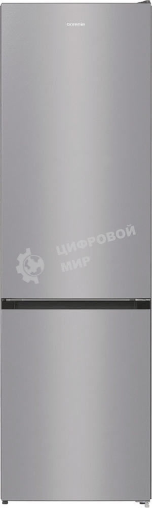 Холодильник Gorenje NRK6201ES4 серебристый двухкамерный 235/96 л морозилка снизу, No Frost