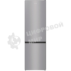 Холодильник Gorenje NRK6201ES4 серебристый двухкамерный 235/96 л морозилка снизу, No Frost