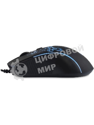 Мышь проводная Oklick 702G черный, 3600 dpi, USB, кнопки - 4