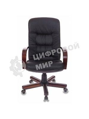Кресло Бюрократ T-9908/WALNUT черный, кожа
