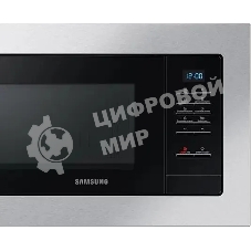 Встраиваемая микроволновая печь Samsung MS23A7013AT/BW серебристый/черный, 23 л, 1150 Вт, переключатели - кнопки