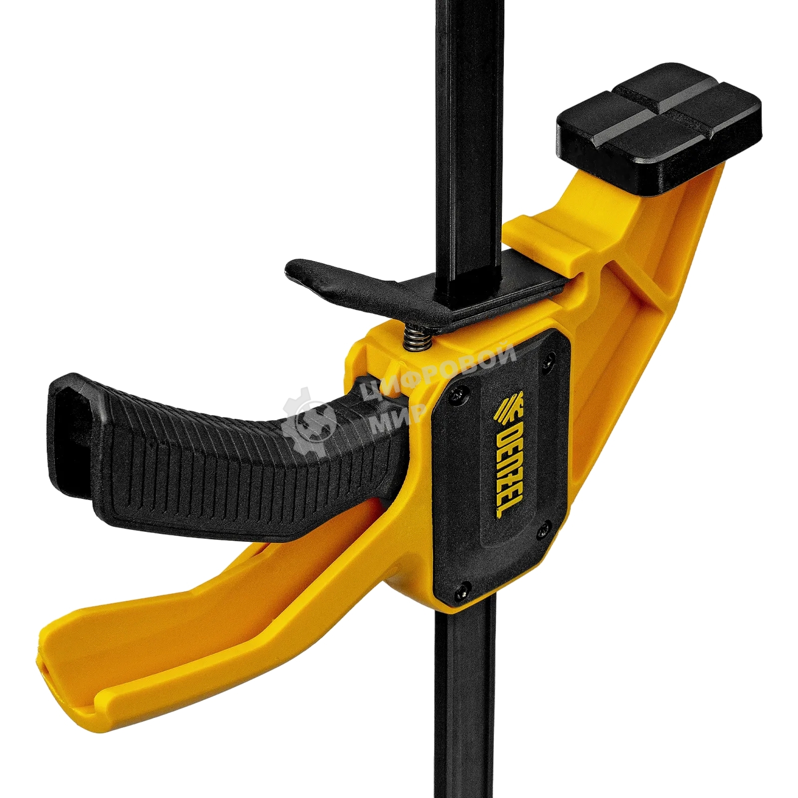 Струбцина Denzel F-образная, быстрозажимная, 150 х 80 мм, усиленный нейлоновый корпус