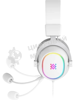 Гарнитура Defender Halo белый, проводная, подсветка