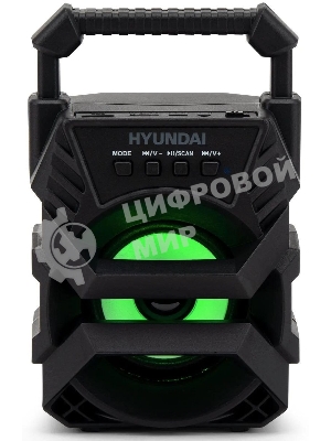 Колонка портативная Hyundai H-PS1000 черный 9 Вт 1.0 BT/USB 10м 500mAh