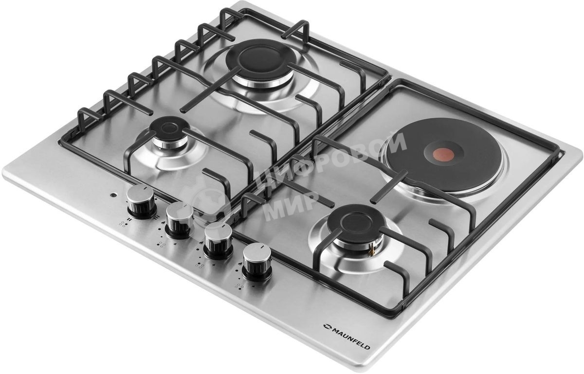 Комбинированная варочная панель (электрическая+газовая) Maunfeld EEHS.64.3CS/KG