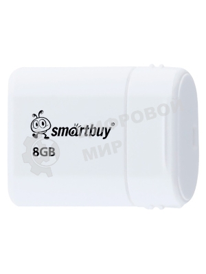 Флешка USB Smartbuy Lara white (SB8GBLara-W), 8Gb, USB 2.0, R/W 15/5, белый