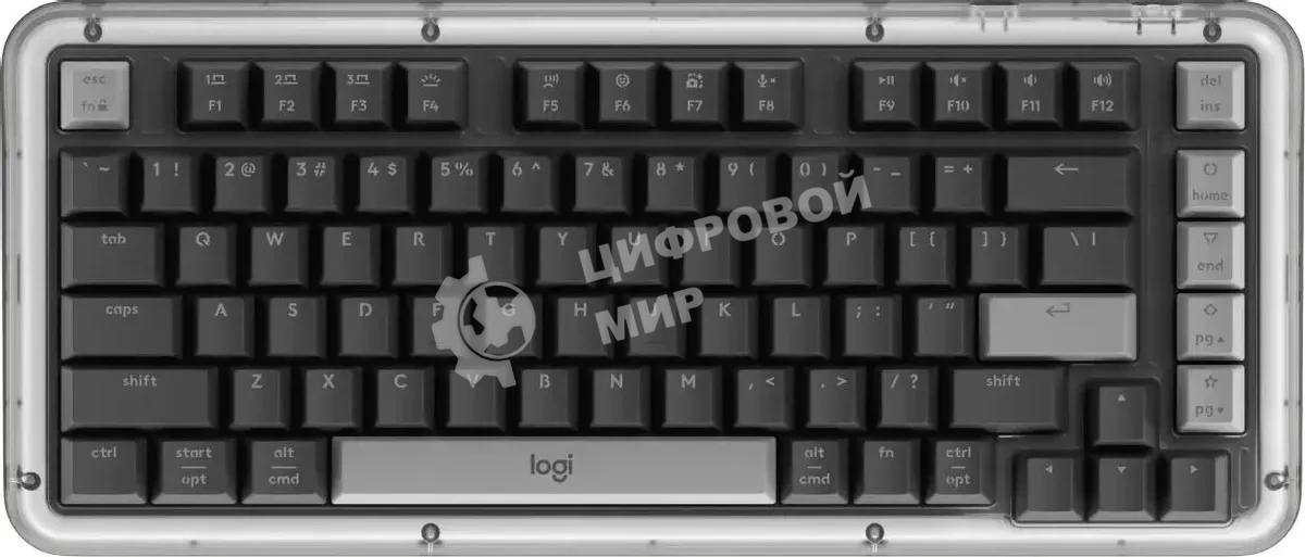 Клавиатура Logitech Alto Keys K75M беспроводная, Bluetooth, радиоканал, серый