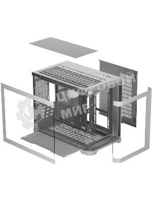 Компьютерный корпус 1STPLAYER UVIEW UV6 белый, mATX