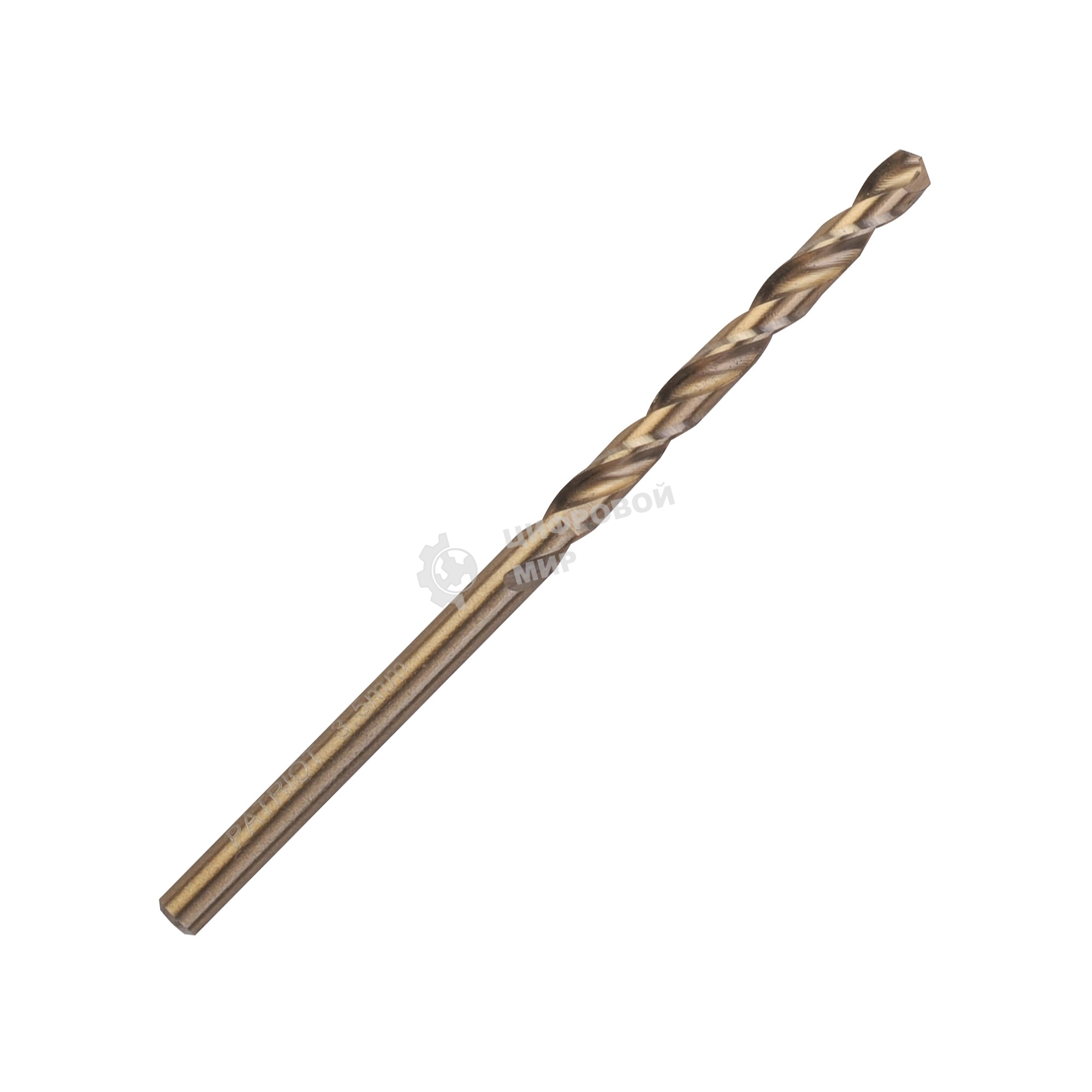 Сверло PATRIOT EXPERT по металлу, Р6М5К5, 3,5 мм, 1шт в блистере