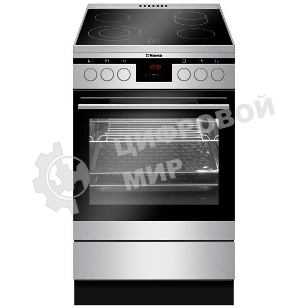 Плита электрическая Hansa FCCX58225 серебристый, конфорок 4 шт, духовка 65 л, 50 см x 85 см x 60 см