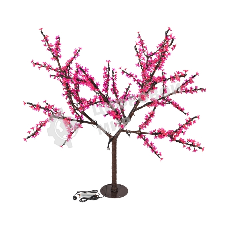 Светодиодное дерево Neon-night Сакура, высота 1,5м, диаметр кроны 1,8м, розовые светодиоды, IP65, понижающий трансформатор в комплекте
