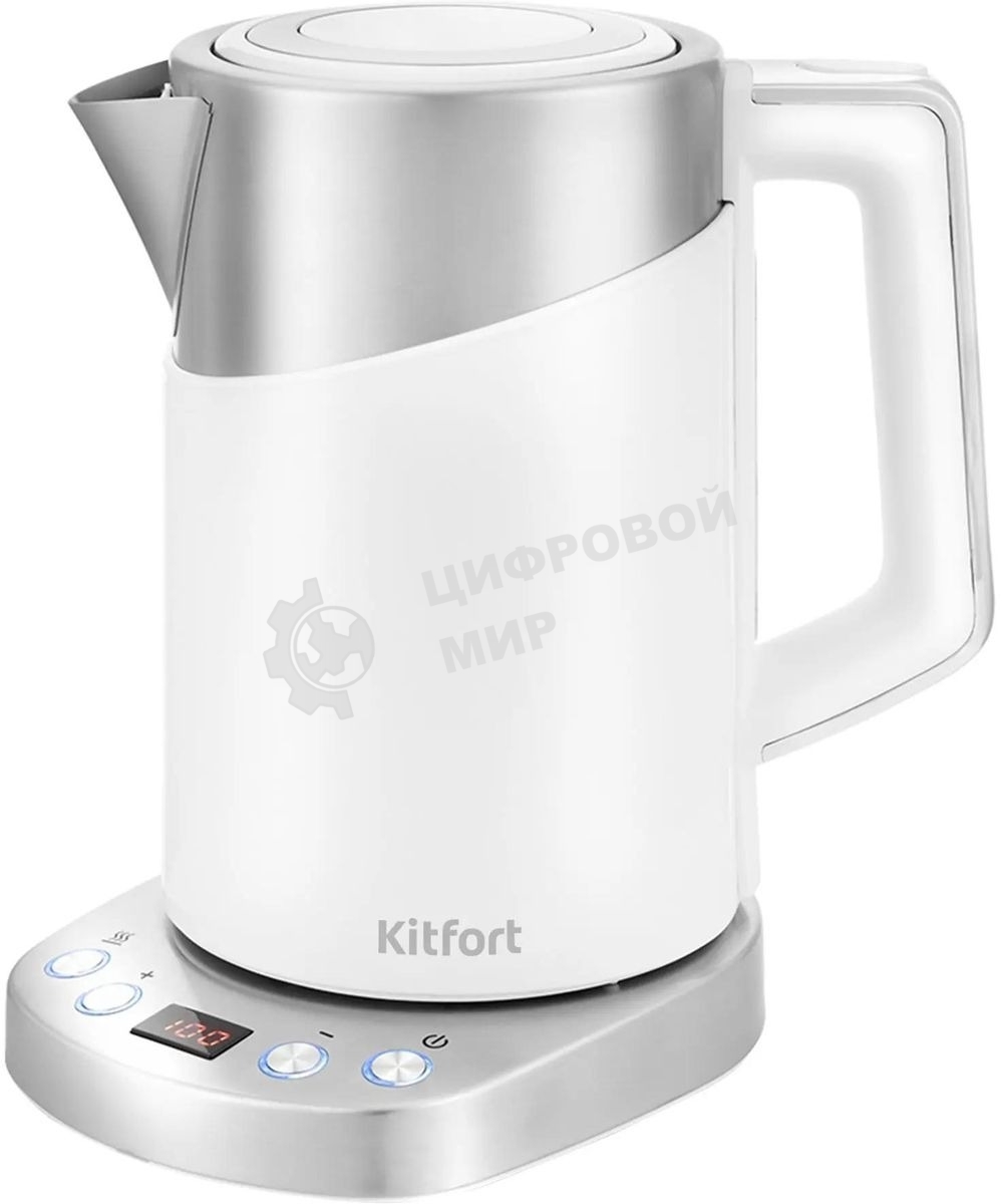 Чайник электрический Kitfort КТ-660-1 1.7л. 2200Вт белый (корпус: пластик)