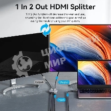 Переключатель - разветвитель Vention HDMI v2.1 двунаправленный 2x1/1x2