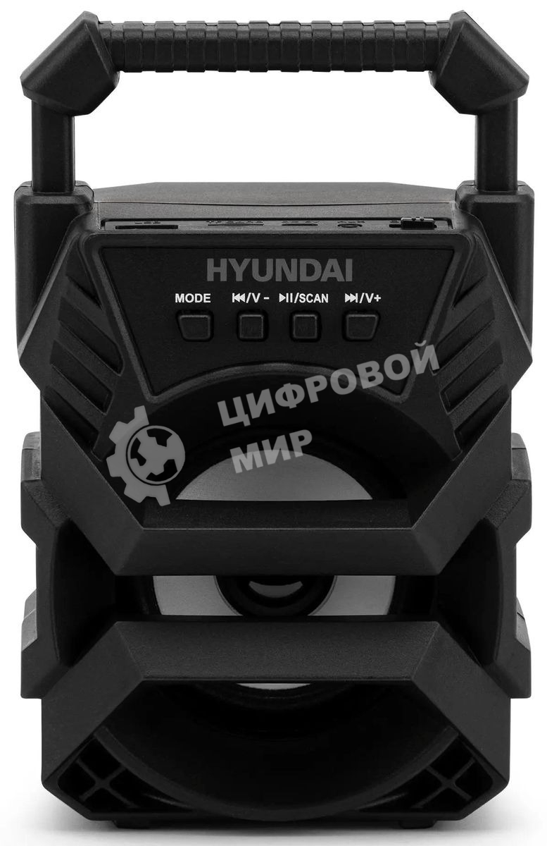 Колонка портативная Hyundai H-PS1000 черный 9 Вт 1.0 BT/USB 10м 500mAh
