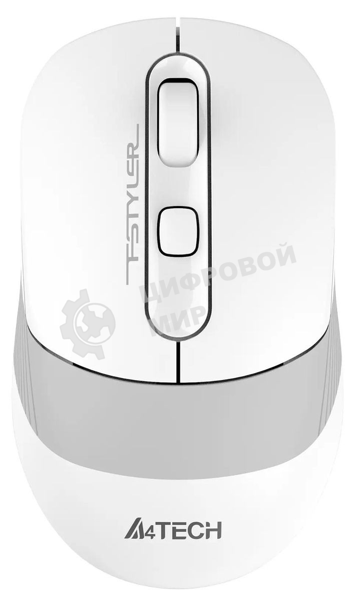 Мышь беспроводная A4Tech Fstyler FB10C белый/серый, 2000 dpi, радиоканал, Bluetooth, USB, кнопки - 4