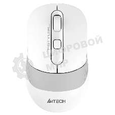 Мышь беспроводная A4Tech Fstyler FB10C белый/серый, 2000 dpi, радиоканал, Bluetooth, USB, кнопки - 4