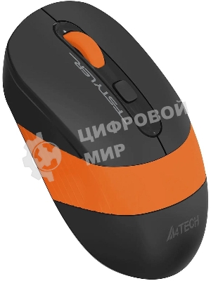 Мышь беспроводная A4Tech Fstyler FG10S черный/оранжевый, 2000 dpi, радиоканал, USB, кнопки - 4