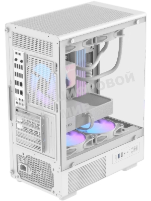 Корпус Formula Crystal Z1CM v2 белый без БП mATX 5x120мм 1xUSB3.0 audio bott PSU