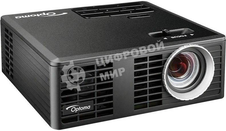 Проектор Optoma ML750e (DLP, LED, WXGA 1280x800, 700Lm, 15000:1, HDMI, USB, MHL, MicroSD, 1x1W speaker, 3D Ready, led 20000hrs, черный, 0.38kg)