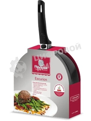Сковорода Rondell Escurion RDA-894, 26 см, съемная ручка, без крышки, черный
