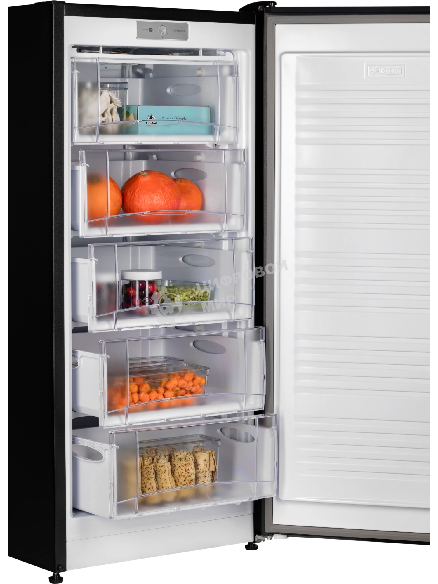 Морозильная камера NordFrost DF 263 BAP черный, 150 л, 5 ящиков