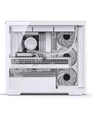 Корпус без блока питания JONSBO D300, Mini-Tower, TG, no fan, 2xUSB-A 3.2 + 1xUSB-C 3.2, mATX, mITX White