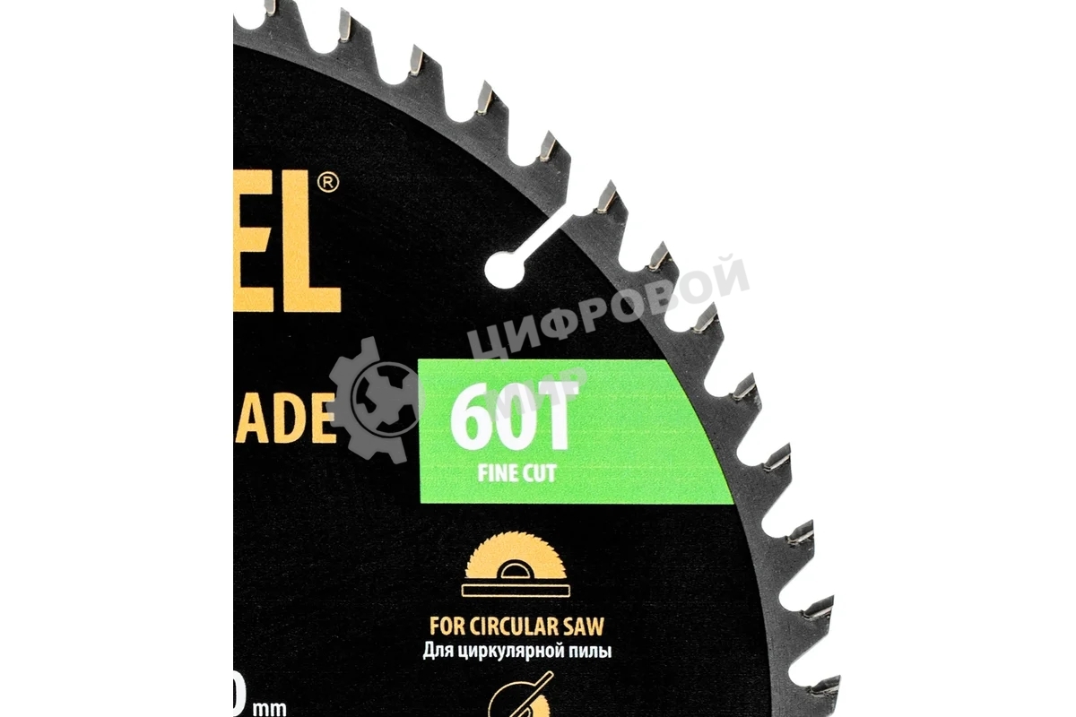 Пильный диск по дереву Denzel ф250 х 30 мм, 60 зубьев 733587