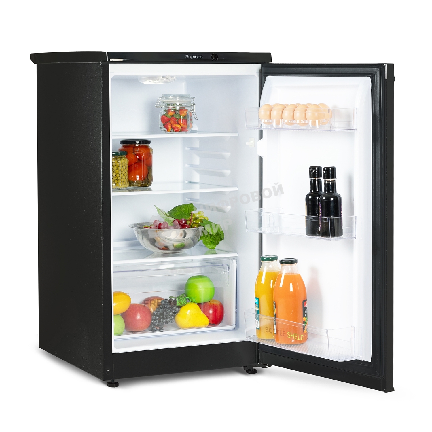 Холодильник Бирюса B409 черный однокамерный 115л