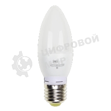 Лампа светодиодная JazzWay PLED-ECO-C37 5Вт свеча 3000К теплый белый E27 400лм 230В
