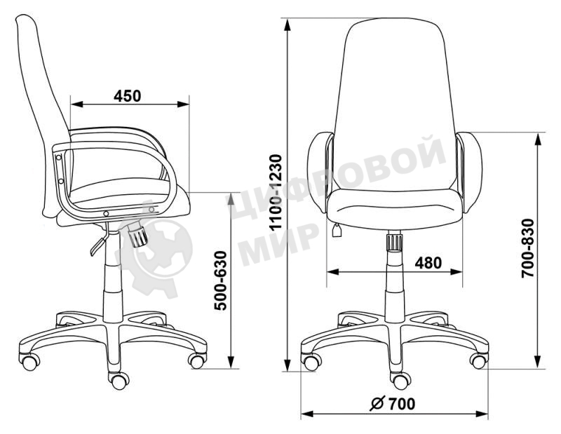 Кресло руководителя Бюрократ CH-808AXSN/#B черный 3C11