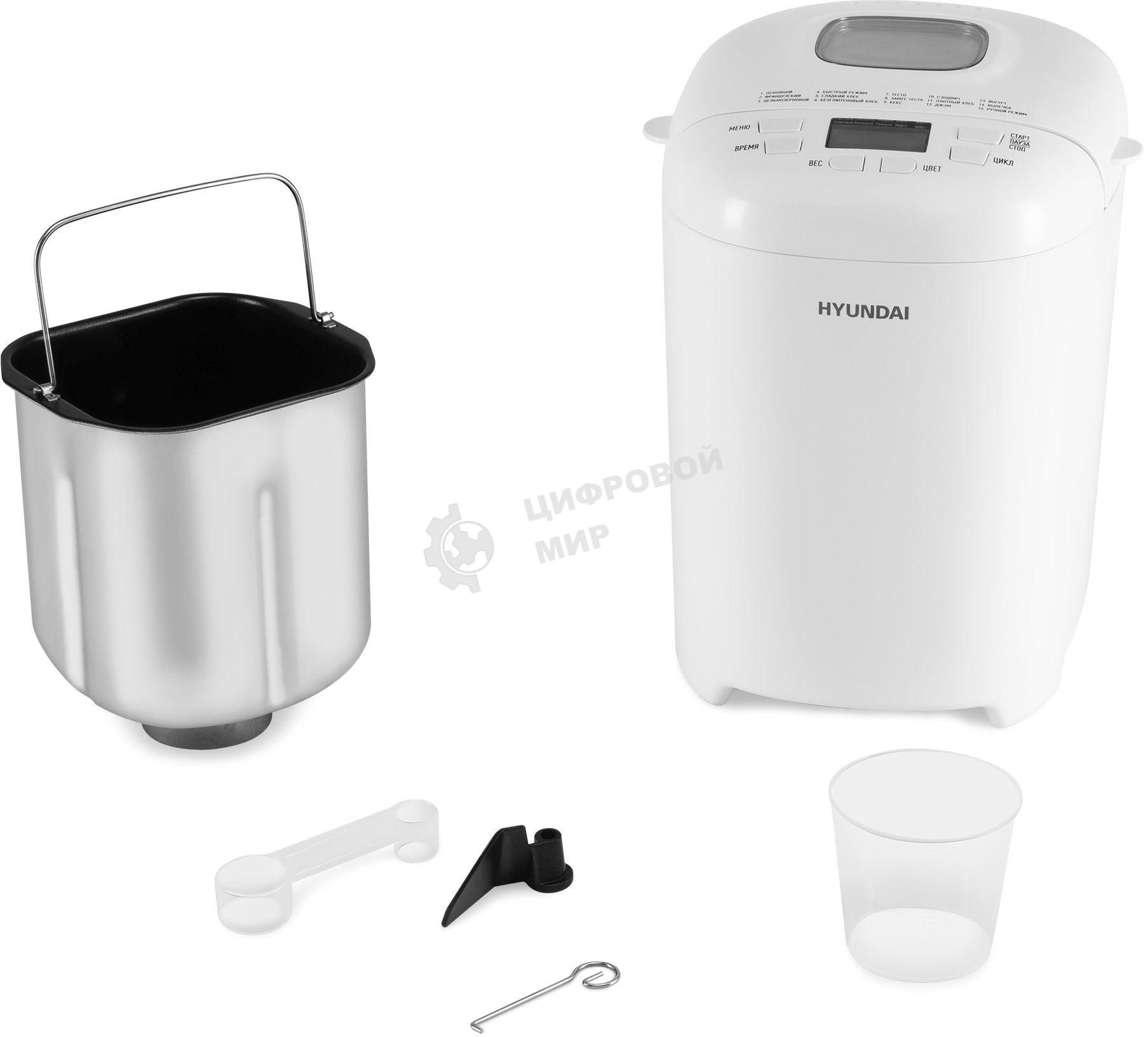 Хлебопечка Hyundai HYBM-M0714 550 Вт, белый