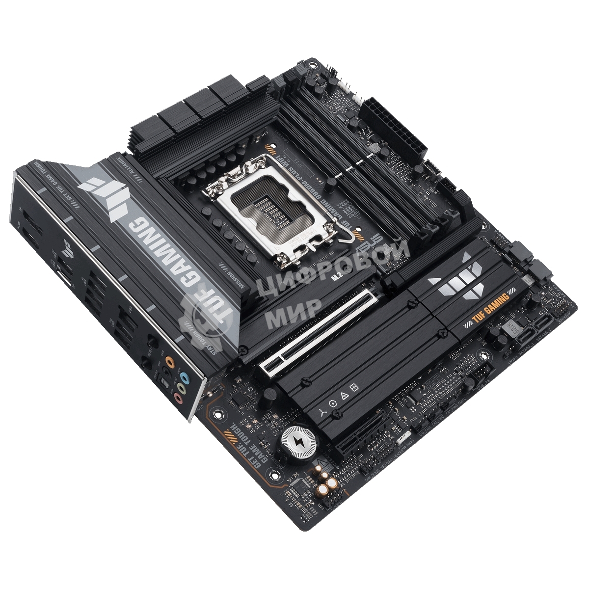 Материнская плата ASUS TUF GAMING B860M-PLUS WIFI, LGA 1851, Intel B860, 4xDDR5, 4xSATA, 3xM.2, 1xPCIe 5.0 x16, 1xPCIe x4, 1xUSB-C, 4xUSB-A 3.2 Gen 1, 2xUSB-A 3.2 Gen 2, 1xHDMI, 1xDP, 1x2.5Gb LAN, 7.1, mATX