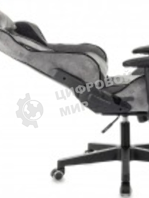 Кресло Бюрократ Zombie Drift/F серый/черный, экокожа, 120 кг, механизм качания, подставка для ног