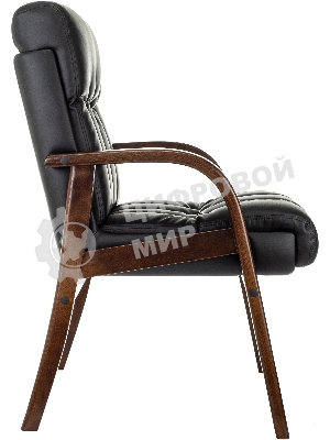 Кресло Бюрократ T-9932W-CF-Eco черный, экокожа