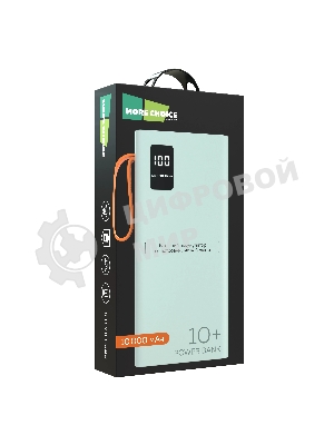 Портативный аккумулятор More choice (4620202550545) PB22-10 с кабелем 2USB 2.1A - 10000mAh белый