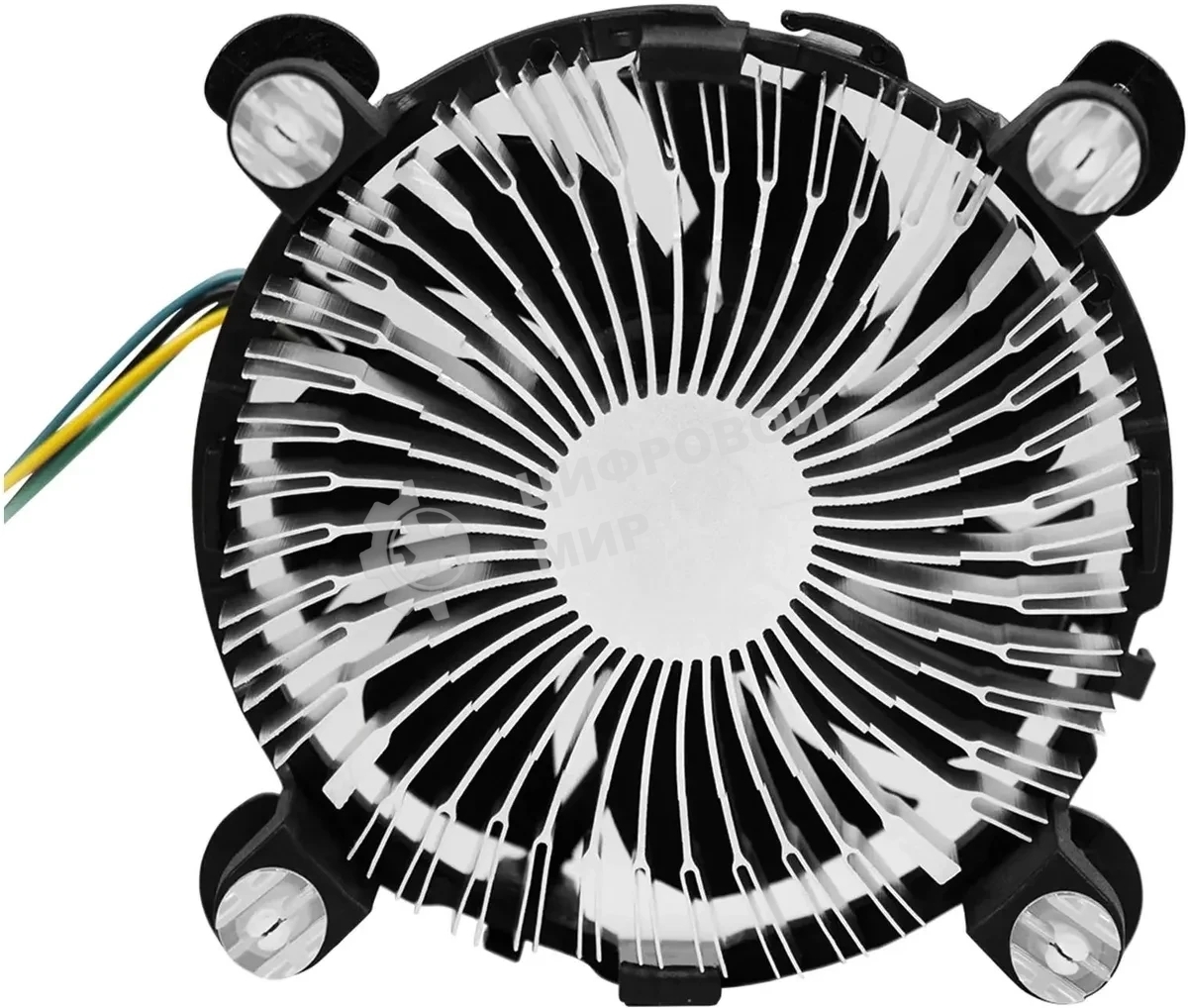 Кулер KingPrice KPAC-65-PWM3 92x92x25мм Soc-1200/1150/1151/1155 черный 4-pin 18-35dB Al 65W 140gr Ret