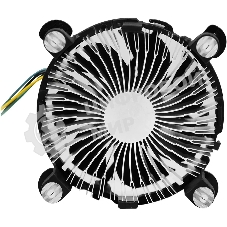 Кулер KingPrice KPAC-65-PWM3 92x92x25мм Soc-1200/1150/1151/1155 черный 4-pin 18-35dB Al 65W 140gr Ret