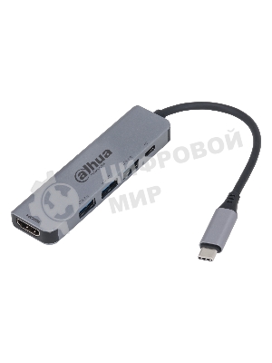 USB-концентратор Dahua TC35, USB Type-C, HDMI + USB 3.0 + PD Docking Station, USB