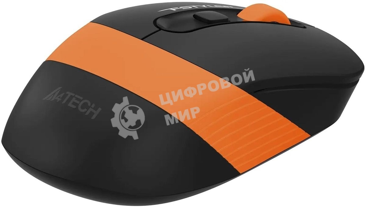 Мышь беспроводная A4Tech Fstyler FG10S черный/оранжевый, 2000 dpi, радиоканал, USB, кнопки - 4