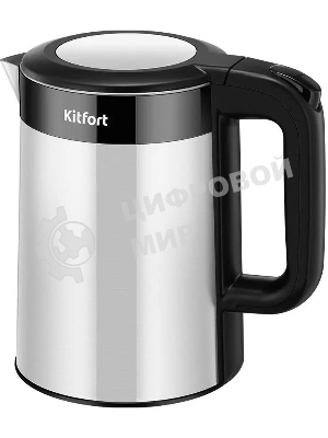 Чайник электрический Kitfort КТ-6691 1.5л. 1500Вт черный/нержавеющая сталь корпус: нерж.сталь/пластик