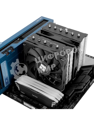 Кулер для процессора Thermalright Royal Knight 120 SE (4-pin PWM, 155мм, Ni/Cu, 6x6мм, 2x120мм, 66.17CFM/59CFM, 25.6dBA/26.1dBA, 1500RPM/1800RPM, S: 1200, 1700, 1851, 115X, AM4, AM5, silver, black)