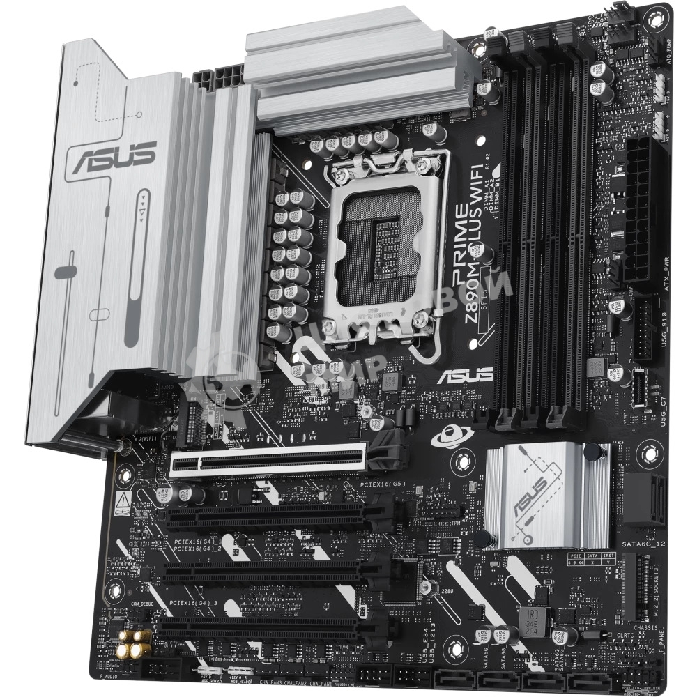 Материнская плата ASUS PRIME Z890M-PLUS WIFI, LGA 1851, Intel Z890, 4xDDR5, 6xSATA, 3xM.2, 1xPCIe 5.0 x16, 1xPCIe 4.0 x4, 2xPCIe 4.0 x1, 1xHDMI, 1xDP, 1x2.5Gb LAN, 2xUSB-A 2.0, 4xUSB-A 3.2 Gen 1, 1xUSB-A 3.2 Gen 2, 1xUSB-C 3.2 Gen 2x2, 3x3.5 мм, 7.1, mATX